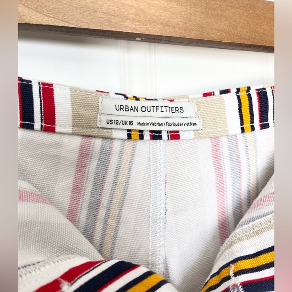 Urban Outfitters Striped Primary Button Fly Shorts- 12 - Picture 4 of 4